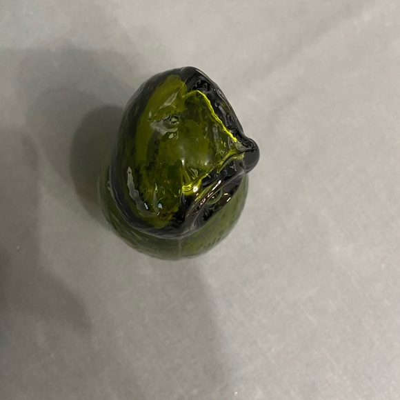 VTG Pilgrim Art Glass Forest Green Owl Hand/Mold Blown Glass Paperweight Retro - Picture 11 of 17